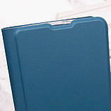 Шкіряний чохол книжка GETMAN Elegant (PU) для TECNO Camon 19 Синій, Штучна шкіра, Слот для візитки, фото 8