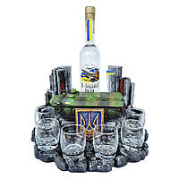 "Український тягач МТ-ЛБ" декоративна підставка для алкоголю, тематичний Міні Бар