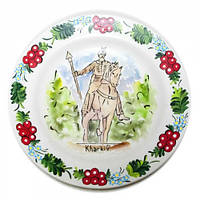 Тарелка "Харков с казаком" расписана вручную