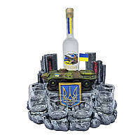 "Український БТР-80" декоративна підставка для алкоголю, тематичний Міні Бар