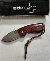 Складений маленький кишеньковий ніж BOOKER plus з лезом із дамаської сталі