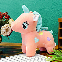 Ультра мягкая детская игрушка Единорог 40 см / Большой розовый единорог