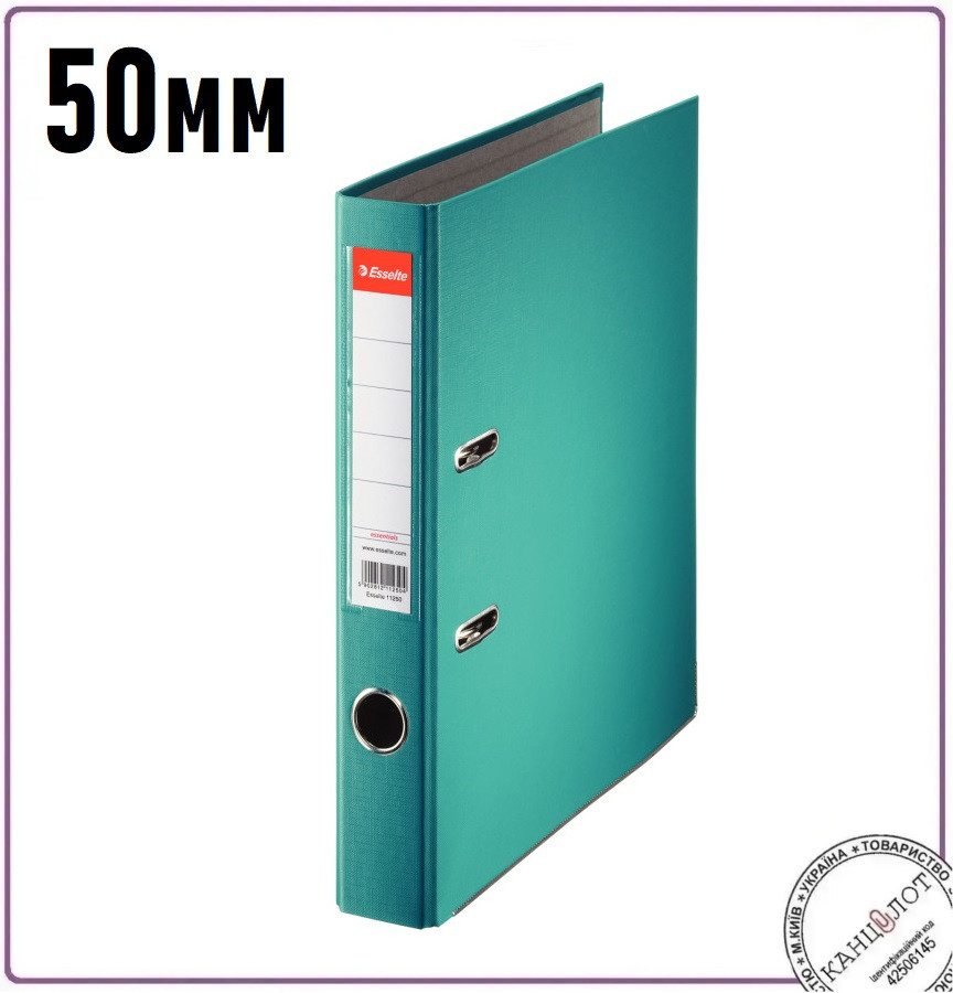 Папка-реєстратор ESSELTE ECO А4 50мм, одностороння, бірюзовий (81175), фото 1