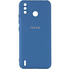 Чохол Silicone Cover My Color Full Camera (A) для TECNO Spark 6 Go Синій / Navy blue, Full camera