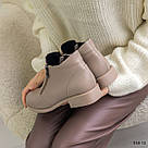 Жіночі демісезонні черевики бежевого кольору, фото 6