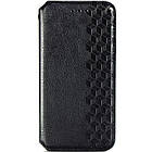 Шкіряний чохол книжка GETMAN Cubic (PU) для Samsung Galaxy A32 4G Чорний, Штучна шкіра, Слот для візитки