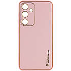 Шкіряний чохол Xshield для Samsung Galaxy S23 FE Зелений / Army green Рожевий / Pink