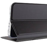 Шкіряний чохол книжка GETMAN Elegant (PU) для Motorola Moto E40 Чорний, Штучна шкіра, Слот для візитки, фото 4