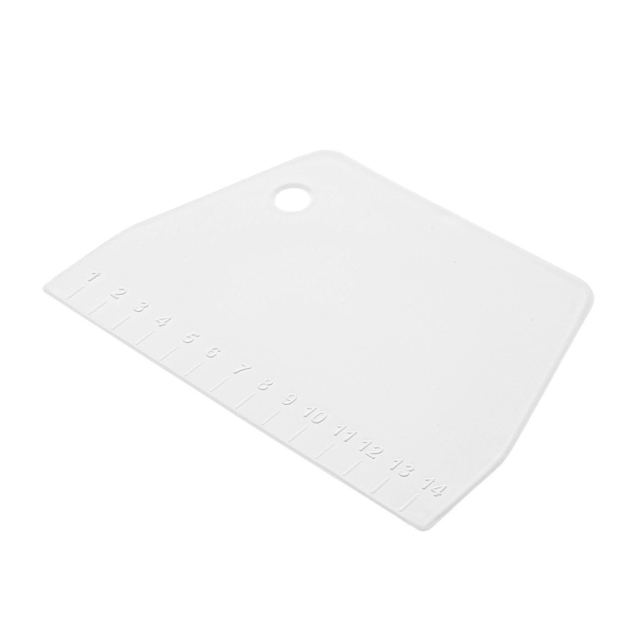 Шпатель трапецієподібний різак для тіста, скребок дільник тіста кулінарний з лінійкою на 14 см