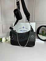 Жіноча сумка Prada Re-Nylon Pochette wb044 Black