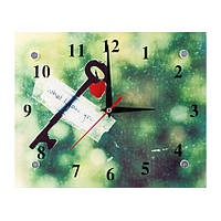 Часы настенные ДомАрт СГ2 Ключик от сердца Подарочные Тихий ход 20х25х5 см (21976)