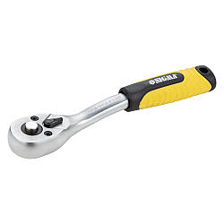 Ключ-тріскачка з вигнутою ручкою 1/4" 150 мм 72T CrV SIGMA (6050071)