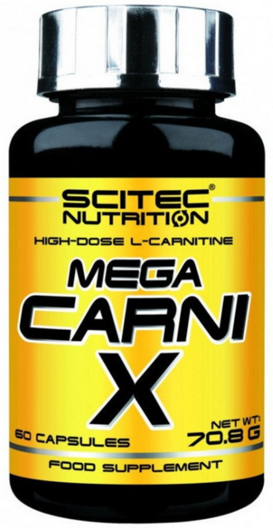 Л-карнітин Scitec MEGA Carni-X 60 капс L-carnitine Кращий жироспалювач для жінок та чоловіків