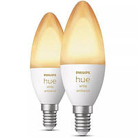 Лампа розумна Philips Hue E14, 5.2 W (40 Вт), 2200 K-6500 K, Tunable white, ZigBee, Bluetooth (929002294404)