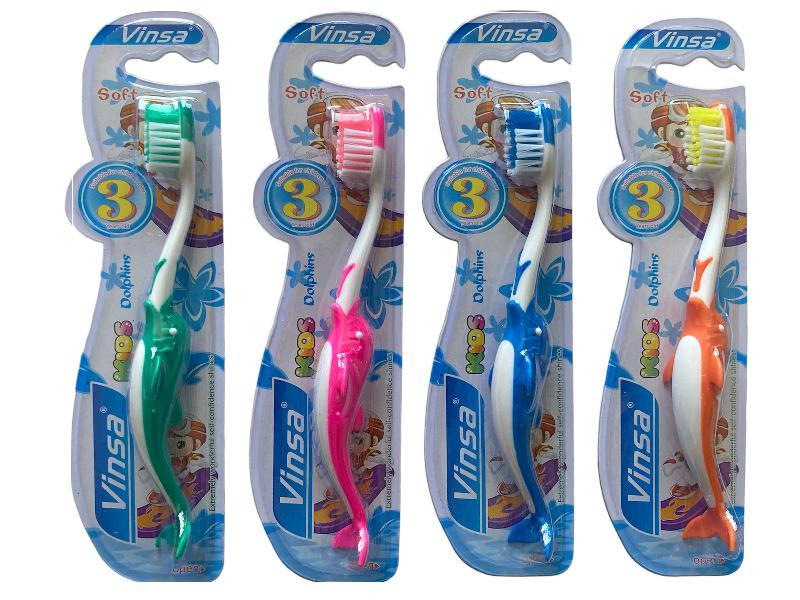 Дитяча зубна щітка м'яка "Vinsa Kids soft", дельфін №708