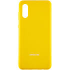 Чохол Silicone Cover Full Protective (AA) для Samsung Galaxy A02 Помаранчевий / Neon Orange Жовтий / Yellow