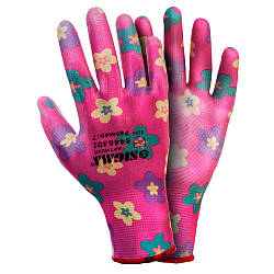 Рукавиці з ПУ покриттям (червоні, манжет) SIGMA (9446301)