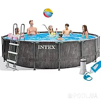 Каркасный бассейн Intex 26742 - 5, 457 x 122 см (3 785 л/ч, лестница, тент, подстилка, набор для ухода) - BIG