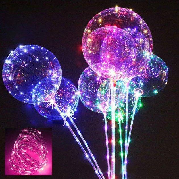 Светящиеся шары на палочке bobo light разноцветные - фото 5 - id-p2120121142