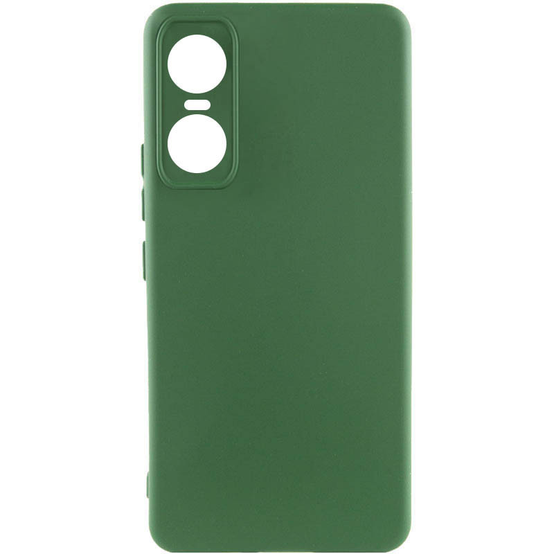 Чохол Silicone Cover Lakshmi Full Camera (A) для Tecno Pop 6 Pro Зелений / Dark green, Full camera