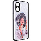 TPU+PC чохол Prisma Ladies для Oppo A78 4G Girl in a hat, TPU+PC