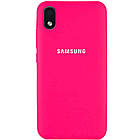 Чохол Silicone Cover Full Protective (AA) для Samsung Galaxy M01 Core/A01 Core Рожевий / Barbie pink