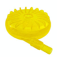 Равлик для поливу прозорий зі штуцером SLD 1/2'' х 3/4'' ⌀ 13 см жовтий