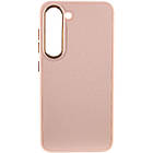 Шкіряний чохол Bonbon Leather Metal Style для Samsung Galaxy S22+ Рожевий / Light pink