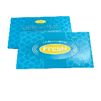 Салфетки бумажные в картонной упаковке FRESH soft двухслойные 150 шт ,коробка бирюзовая