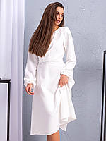 Уникальное вечернее женское платье с завязками Emma, молочно-белое