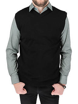 Чорний класичний чоловічий жилет Turhan 01 Siyan