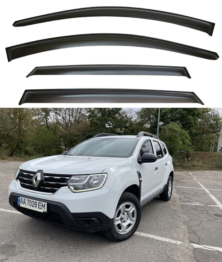 Вітровики Renault Duster 2018 -> (скотч) VIP Китай