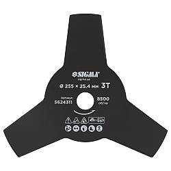 Ніж для тримера Ø255×25.4мм 3Т SIGMA (5624311)