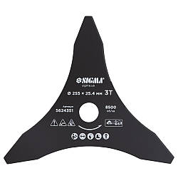 Ніж для тримера Ø255×25.4мм 3Т гострий SIGMA (5624351)