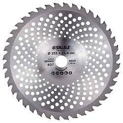 Диск для тримера з твердосплавними напайками Ø 255×25.4 мм 40Т хвилеподібний SIGMA (5624621)