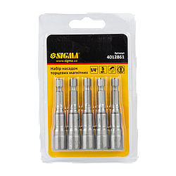 Насадка торцева магнітна 8×65мм 5 шт (блістер) SIGMA (4012861)