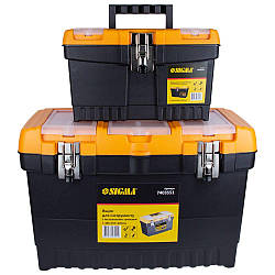 Набір ящиків для інструменту 2в1 металеві замки 320×155×187 мм, 486×267×320 мм SIGMA (7403511)