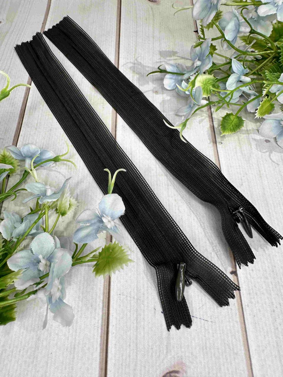 Застібка Блискавка 18см ПОТАЄМНІ Тип-3 нероз'ємні, брудно сірий, фото 1