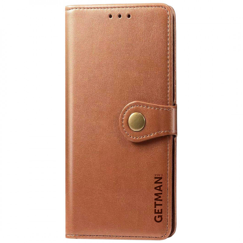 Шкіряний чохол книжка GETMAN Gallant (PU) для TECNO Spark 9 Pro (KH7n) Коричневий, Штучна шкіра, Слот для візитки