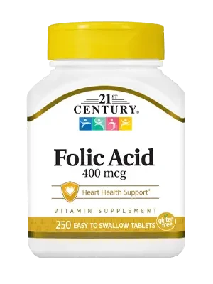Фолиевоя кислота 21st Century Folic Acid 400 mcg 250 таблеток, фото 1