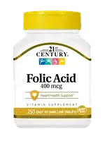 Фолиевоя кислота 21st Century Folic Acid 400 mcg таблеток