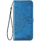 Шкіряний чохол (книжка) Art Case з візитницею для TECNO POP 4 Синій, Слот для візитки
