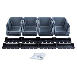 Набір лотків для метізів 8 шт. з кріпленнями (сірий) SIGMA (7418291)