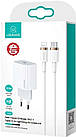 СЗУ USAMS T49 Fast Travel Charger Kit 20W EU charger + Lightning cable White, фото 3