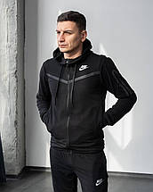 Спортивний костюм чоловічий Nike Tech fleece весна осінь підлітковий костюм найк теч фліс чорний, фото 3