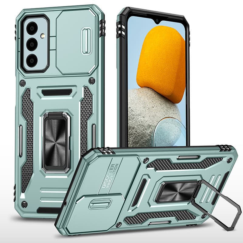 Протиударний чохол Camshield Army Ring для Samsung Galaxy A26 5G | Броньований з кільцем-підставкою Зелений / Light Green
