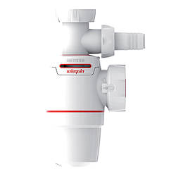 Сифон для раковини Neo Air 11⁄4" × Ø 40 мм з підведенням WIRQUIN (9541357)