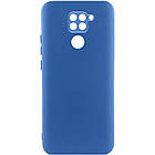Чохол Silicone Cover Lakshmi Full Camera (A) для Xiaomi Redmi Note 9 / Redmi 10X Синій / Navy blue, Full camera