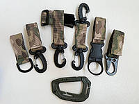 Набор тактических карабинов на стропе мультик / Комплект карабины+держатель для перчаток+ для бутылки