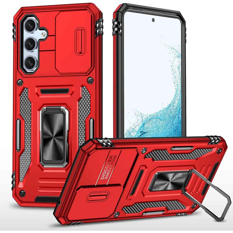 Протиударний чохол Camshield Army Ring для Samsung Galaxy A36 5G | Броньований з кільцем-підставкою Червоний / Red